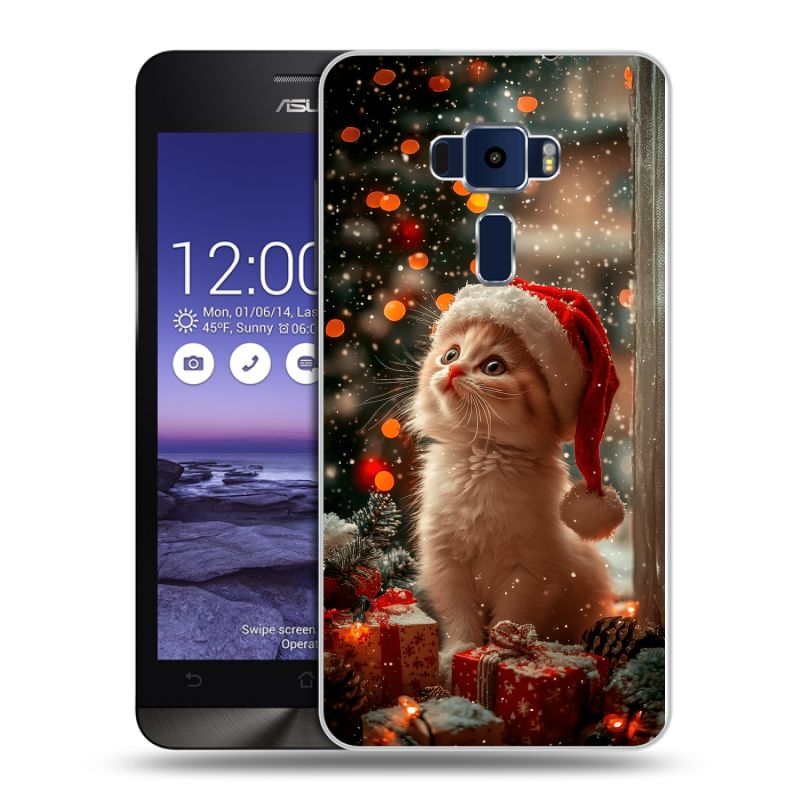 Пластиковый чехол на Asus ZenFone 3 5.2 с принтом Новый год Пластиковый чехол на Asus ZenFone 3 5.2 с принтом Новый год