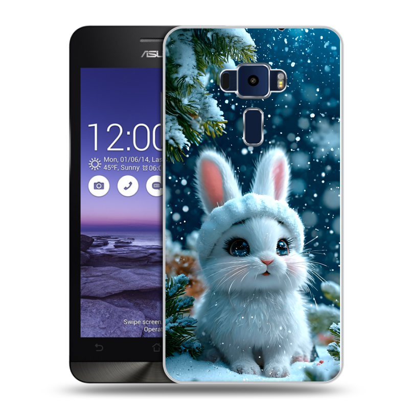 Пластиковый чехол на Asus ZenFone 3 5.2 с принтом Новый год Пластиковый чехол на Asus ZenFone 3 5.2 с принтом Новый год