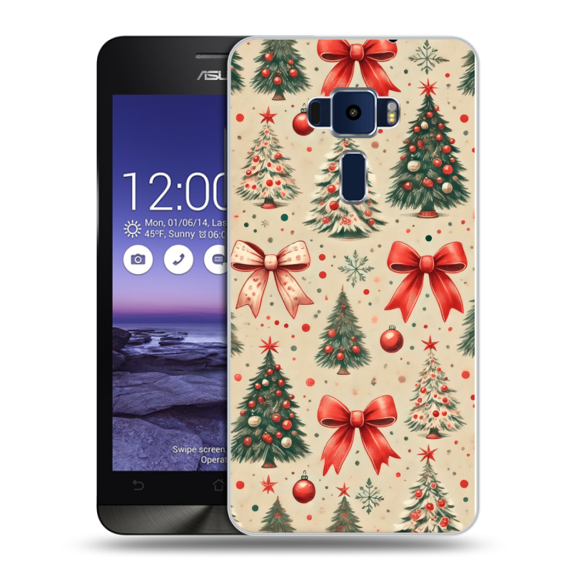 Пластиковый чехол на Asus ZenFone 3 5.2 с принтом Новый год Пластиковый чехол на Asus ZenFone 3 5.2 с принтом Новый год