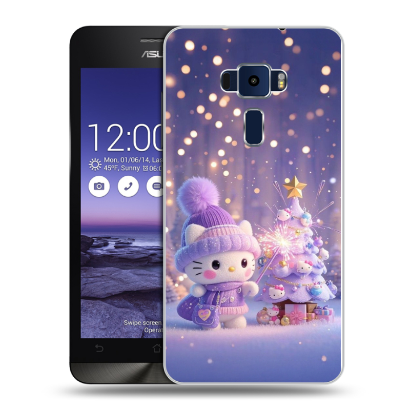 Пластиковый чехол на Asus ZenFone 3 5.2 с принтом Новый год Пластиковый чехол на Asus ZenFone 3 5.2 с принтом Новый год