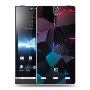 Пластиковый чехол на Sony Xperia S с принтом Геометрия неона Пластиковый чехол на Sony Xperia S с принтом Геометрия неона
