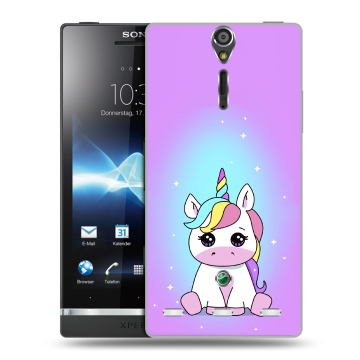 Пластиковый чехол на Sony Xperia S с принтом Единорог Пластиковый чехол на Sony Xperia S с принтом Единорог