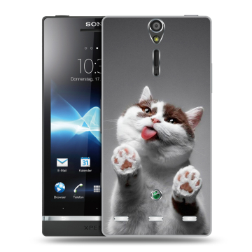 Пластиковый чехол на Sony Xperia S с принтом Коты Пластиковый чехол на Sony Xperia S с принтом Коты