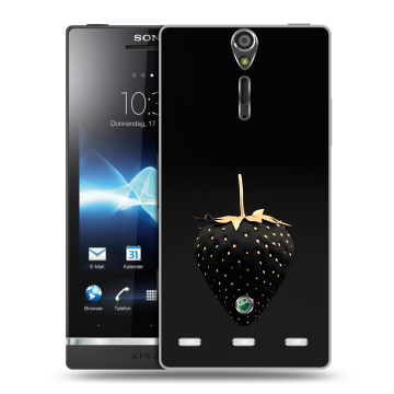 Пластиковый чехол на Sony Xperia S с принтом Черная клубника Пластиковый чехол на Sony Xperia S с принтом Черная клубника