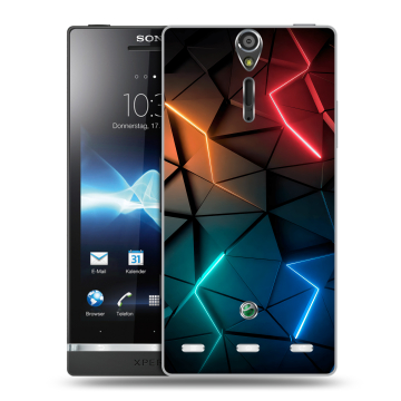 Пластиковый чехол на Sony Xperia S с принтом Абстракция неон Пластиковый чехол на Sony Xperia S с принтом Абстракция неон