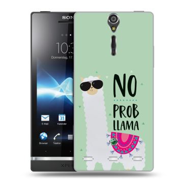 Пластиковый чехол на Sony Xperia S с принтом Лама Пластиковый чехол на Sony Xperia S с принтом Лама