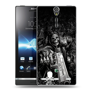 Пластиковый чехол на Sony Xperia S с принтом Скелет Пластиковый чехол на Sony Xperia S с принтом Скелет