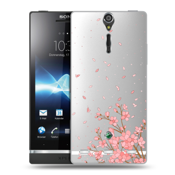 Пластиковый чехол на Sony Xperia S с принтом Ветка сакуры