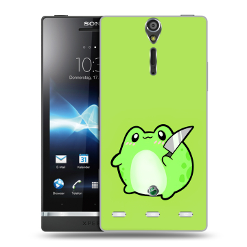 Пластиковый чехол на Sony Xperia S с принтом Лягушенок Пластиковый чехол на Sony Xperia S с принтом Лягушенок
