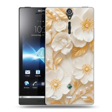 Пластиковый чехол на Sony Xperia S с принтом Цветы Пластиковый чехол на Sony Xperia S с принтом Цветы
