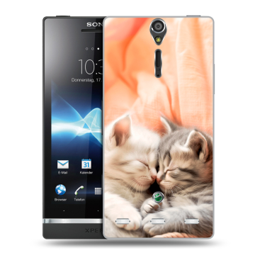 Пластиковый чехол на Sony Xperia S с принтом Котята