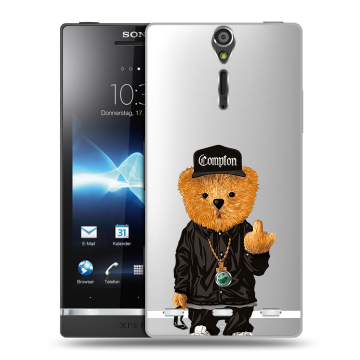 Пластиковый чехол на Sony Xperia S с принтом Мишка