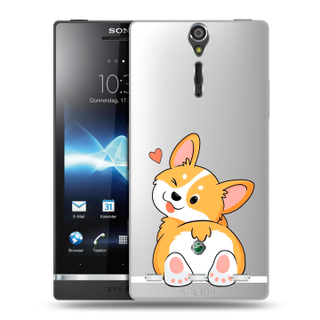 Пластиковый чехол на Sony Xperia S с принтом Корги