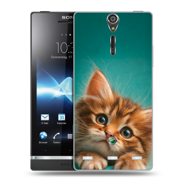 Пластиковый чехол на Sony Xperia S с принтом котенок Пластиковый чехол на Sony Xperia S с принтом котенок