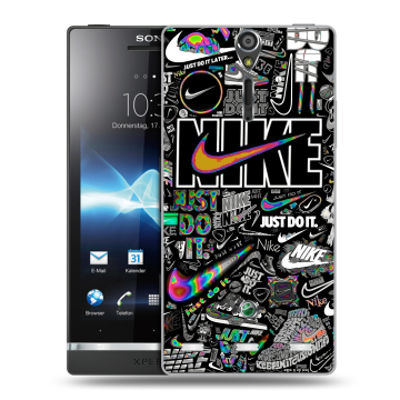 Пластиковый чехол на Sony Xperia S с принтом Найк