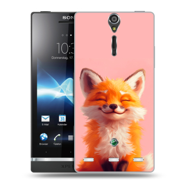 Пластиковый чехол на Sony Xperia S с принтом милая лиса Пластиковый чехол на Sony Xperia S с принтом милая лиса