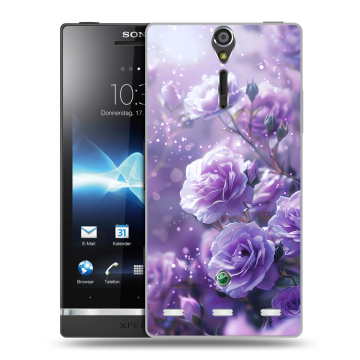 Пластиковый чехол на Sony Xperia S с принтом Розы цветы