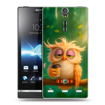 Пластиковый чехол на Sony Xperia S с принтом сова Пластиковый чехол на Sony Xperia S с принтом сова