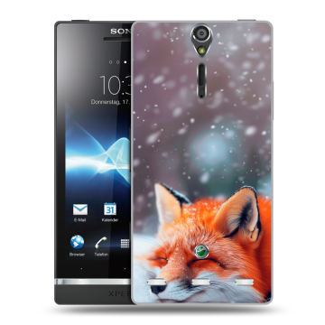 Пластиковый чехол на Sony Xperia S с принтом лиса Пластиковый чехол на Sony Xperia S с принтом лиса