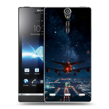 Пластиковый чехол на Sony Xperia S с принтом самолет