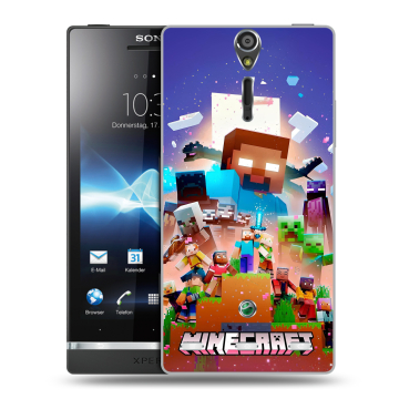 Пластиковый чехол на Sony Xperia S с принтом Майнкрафт Minecraft