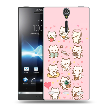 Пластиковый чехол на Sony Xperia S с принтом Hello Kitty Хелоу Кити Пластиковый чехол на Sony Xperia S с принтом Hello Kitty Хелоу Кити