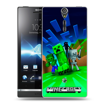 Пластиковый чехол на Sony Xperia S с принтом Майнкрафт