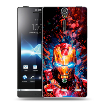Пластиковый чехол на Sony Xperia S с принтом Железный человек Ironman Пластиковый чехол на Sony Xperia S с принтом Железный человек Ironman