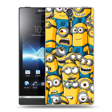 Пластиковый чехол на Sony Xperia S с принтом Миньоны Пластиковый чехол на Sony Xperia S с принтом Миньоны