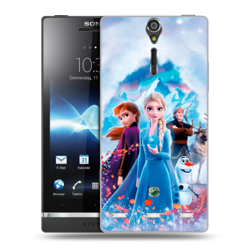 Пластиковый чехол на Sony Xperia S с принтом Холодное сердце Frozen Пластиковый чехол на Sony Xperia S с принтом Холодное сердце Frozen