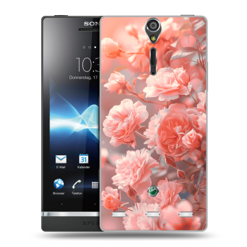 Пластиковый чехол на Sony Xperia S с принтом Розы цветы Пластиковый чехол на Sony Xperia S с принтом Розы цветы