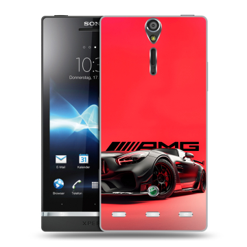Пластиковый чехол на Sony Xperia S с принтом Мерседес Mercedes AMG