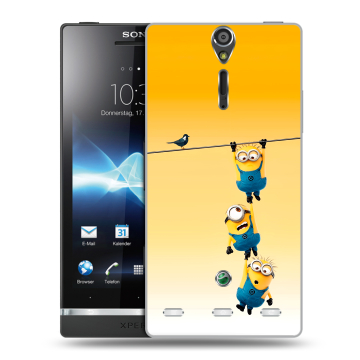 Пластиковый чехол на Sony Xperia S с принтом Миньоны Пластиковый чехол на Sony Xperia S с принтом Миньоны