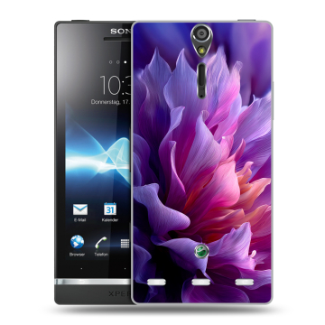 Пластиковый чехол на Sony Xperia S с принтом женский цветы Пластиковый чехол на Sony Xperia S с принтом женский цветы
