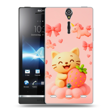 Пластиковый чехол на Sony Xperia S с принтом для девочек