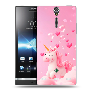 Пластиковый чехол на Sony Xperia S с принтом Единорог Пластиковый чехол на Sony Xperia S с принтом Единорог