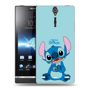 Пластиковый чехол на Sony Xperia S с принтом Лило и Стич Пластиковый чехол на Sony Xperia S с принтом Лило и Стич
