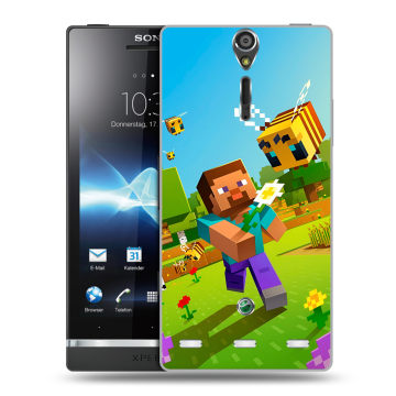 Пластиковый чехол на Sony Xperia S с принтом Майнкрафт Minecraft Пластиковый чехол на Sony Xperia S с принтом Майнкрафт Minecraft