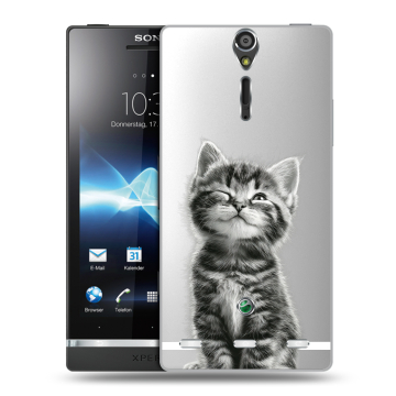 Пластиковый чехол на Sony Xperia S с принтом Котенок Пластиковый чехол на Sony Xperia S с принтом Котенок