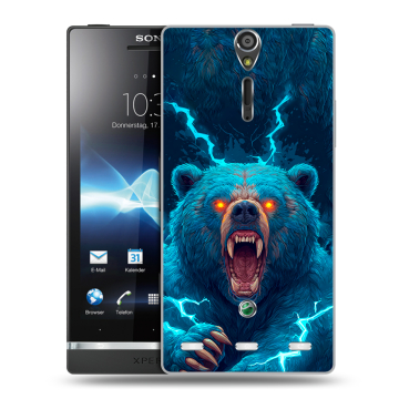 Пластиковый чехол на Sony Xperia S с принтом Медведь