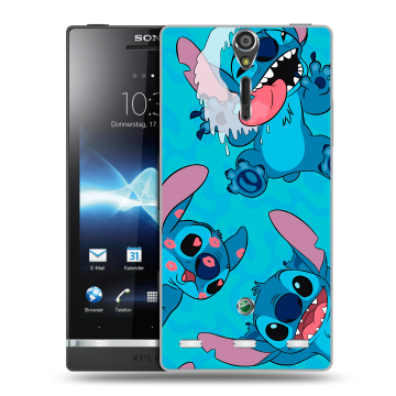 Пластиковый чехол на Sony Xperia S с принтом Лило и Стич Пластиковый чехол на Sony Xperia S с принтом Лило и Стич