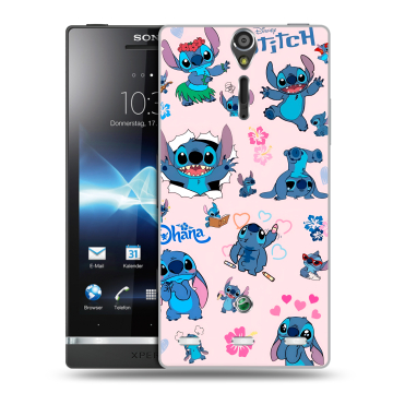 Пластиковый чехол на Sony Xperia S с принтом Лило и Стич Пластиковый чехол на Sony Xperia S с принтом Лило и Стич