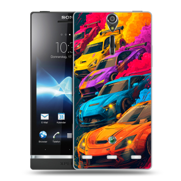 Пластиковый чехол на Sony Xperia S с принтом Тачки