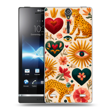 Пластиковый чехол на Sony Xperia S с принтом Модный принт