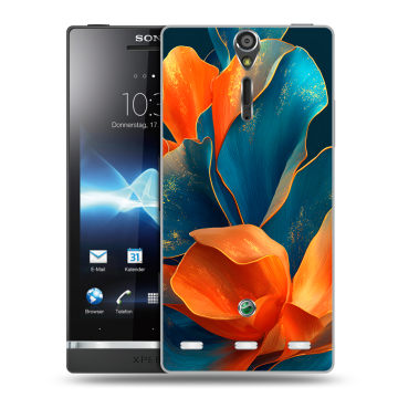Пластиковый чехол на Sony Xperia S с принтом Цветы