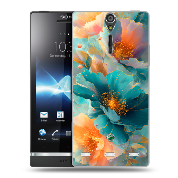 Пластиковый чехол на Sony Xperia S с принтом Цветы