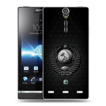 Пластиковый чехол на Sony Xperia S с принтом Герб Флаг СССР Пластиковый чехол на Sony Xperia S с принтом Герб Флаг СССР