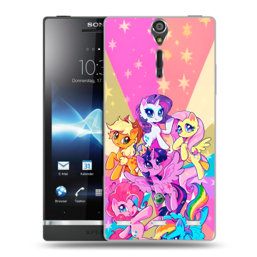 Пластиковый чехол на Sony Xperia S с принтом My little pony Дружба чудо Пластиковый чехол на Sony Xperia S с принтом My little pony Дружба чудо