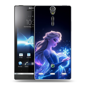 Пластиковый чехол на Sony Xperia S с принтом Холодное сердце Frozen Пластиковый чехол на Sony Xperia S с принтом Холодное сердце Frozen