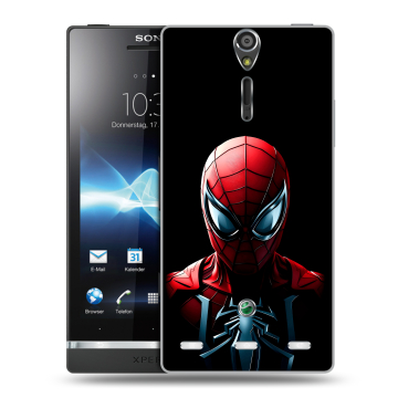 Пластиковый чехол на Sony Xperia S с принтом Spiderman Человек паук Пластиковый чехол на Sony Xperia S с принтом Spiderman Человек паук